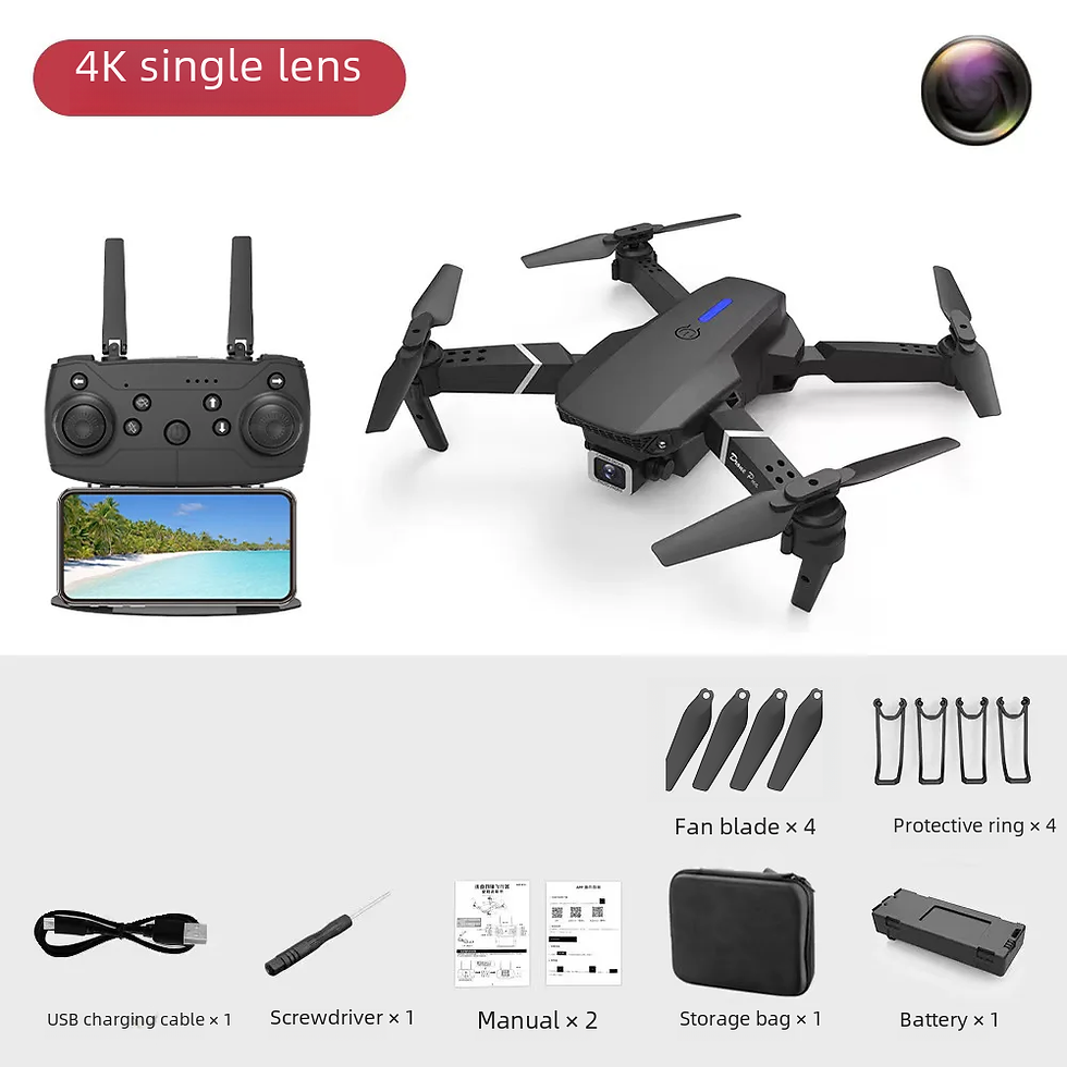 Thumbnail: E88pro grenz überschreitende RC-Drohne 4k High Definition Dual-Kamera-Luftaufna