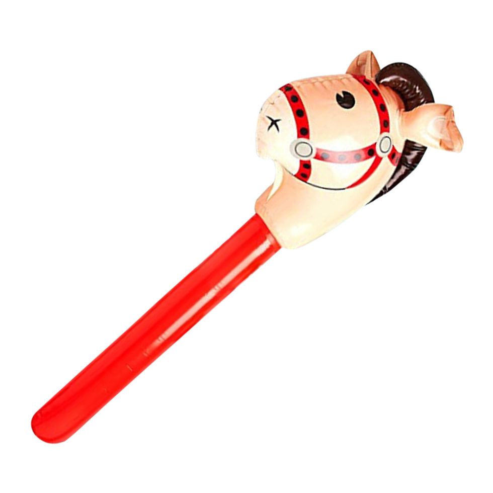 Thumbnail: Multi-functional Classic Practical PVC Inflatable Horse Head Stick Ride-on Anim