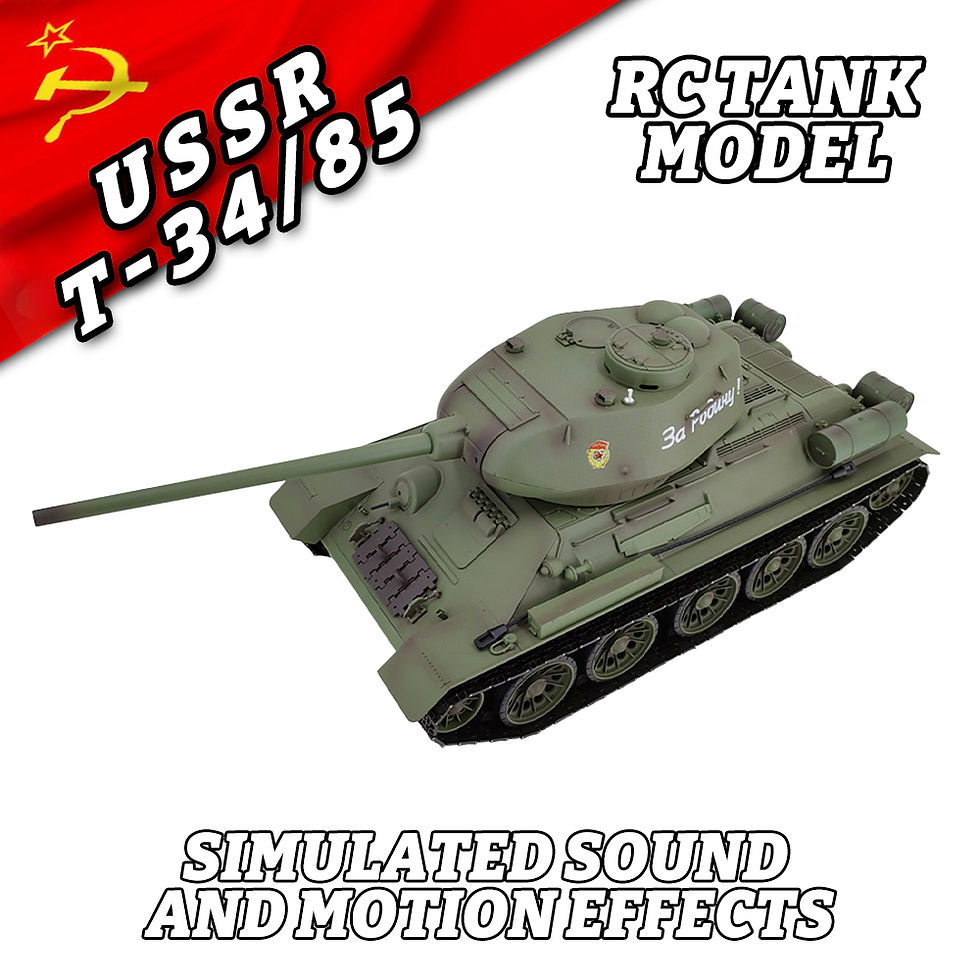 Thumbnail: Rc tank cccp ussr t34/85 modell fernbedienung spielzeug mittels imulation rauch