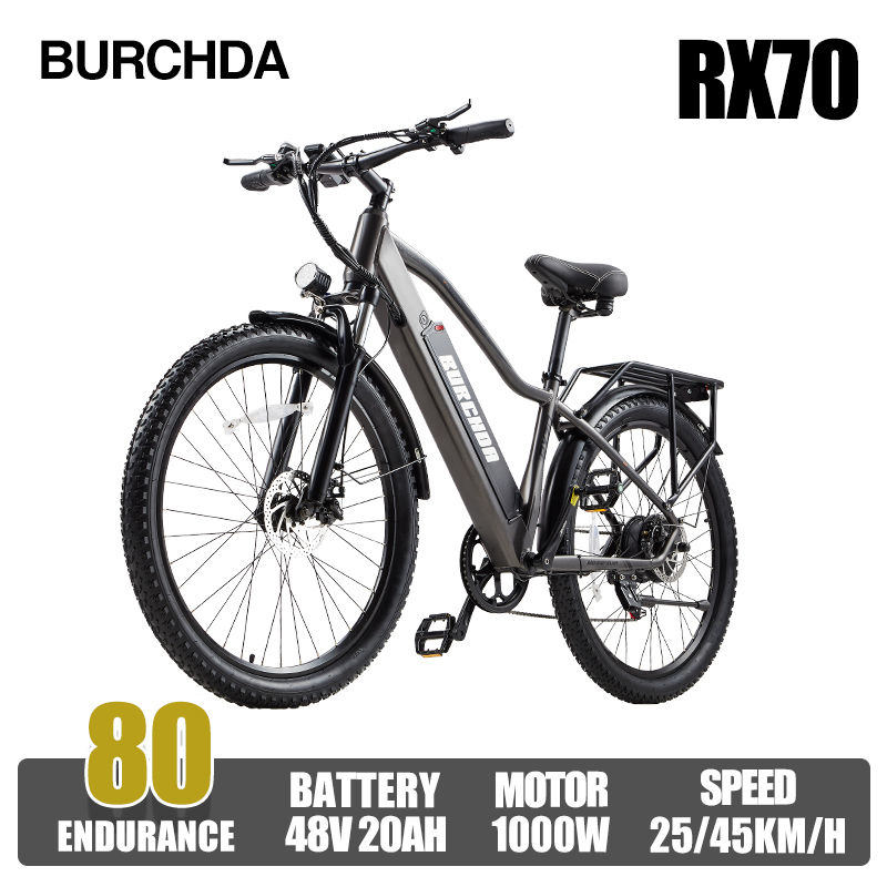 Thumbnail: Burchda rx70 27,5 w45km/h Zoll Elektro fahrrad 48 v20ah Lithium batterie Mounta
