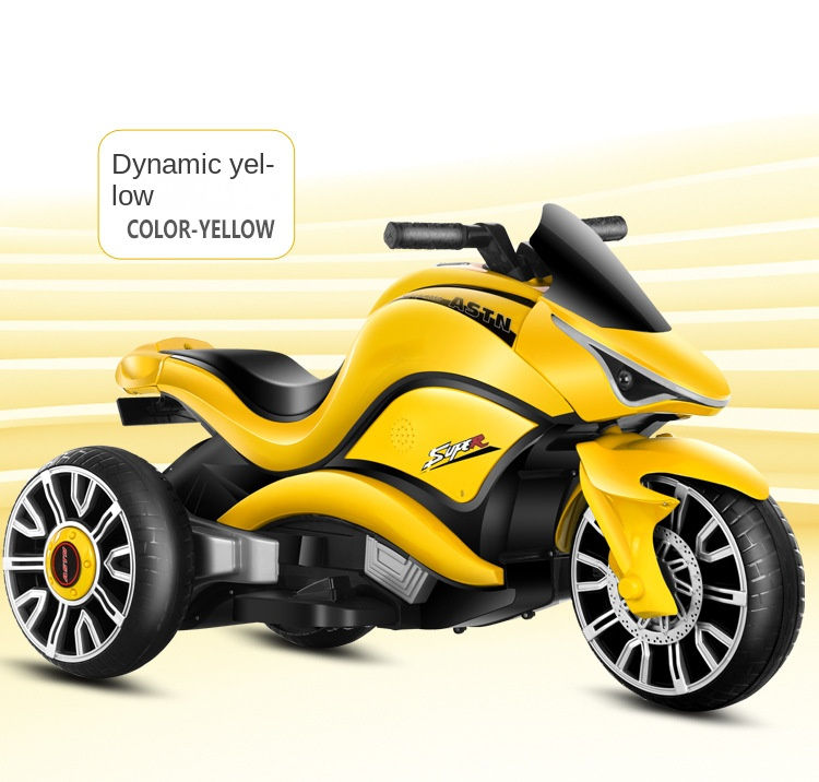 Thumbnail: LazyChild Children's Electric Motorcycle Can Sit On People Baby Boy Child Tricy