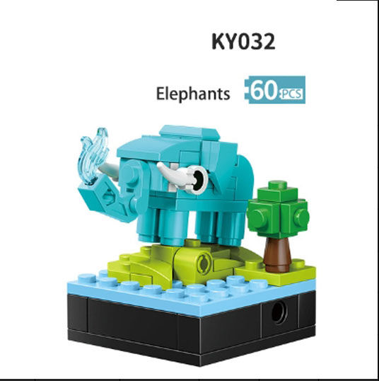 Thumbnail: 1pc Animal Life Scene Small Granules assembled building block toy set, zoo set 