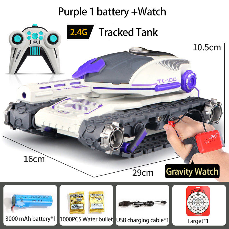 Thumbnail: 2,4G 4WD RC Tank Spielzeug 1/16 Radio Gesteuert Auto Fernbedienung Panzer Crawl