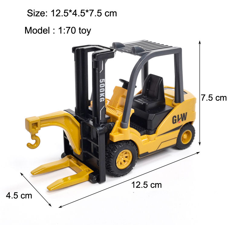Miniaturbild: 6 Stil Turmdrehkran Bulldozer Bagger Traktor Spielzeug Modell Druckguss LKW Aut