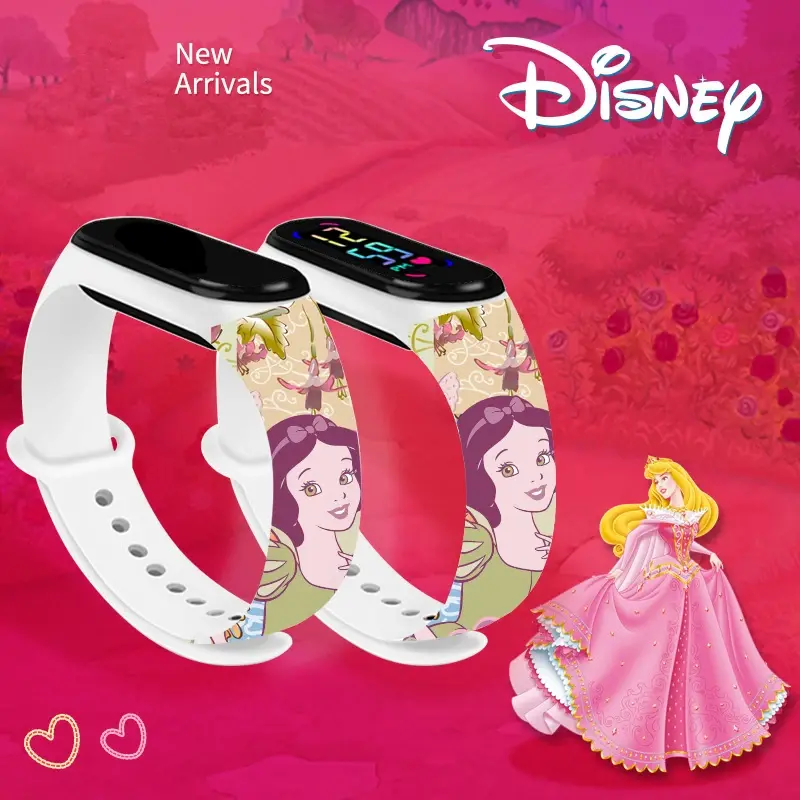 Thumbnail: Disney Princess Frozen Figure elsa Kids' Digital Watches Cartoon LED Touch Wate