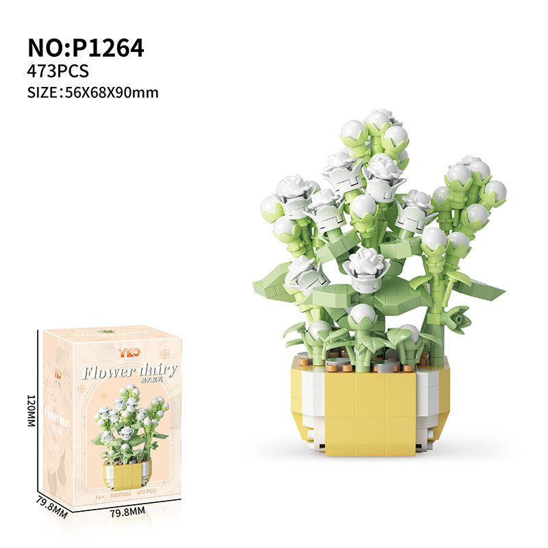 Thumbnail: Flower Succulents Building Blocks Everlasting Flower Bonsai Tree Gardens Romant