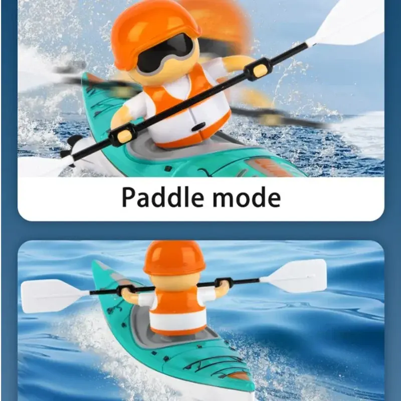 Thumbnail: 2,4g rc Boots rennen Paddeln Wasser Rudern Kajak Lichter Fahren Dual-Mode wasse