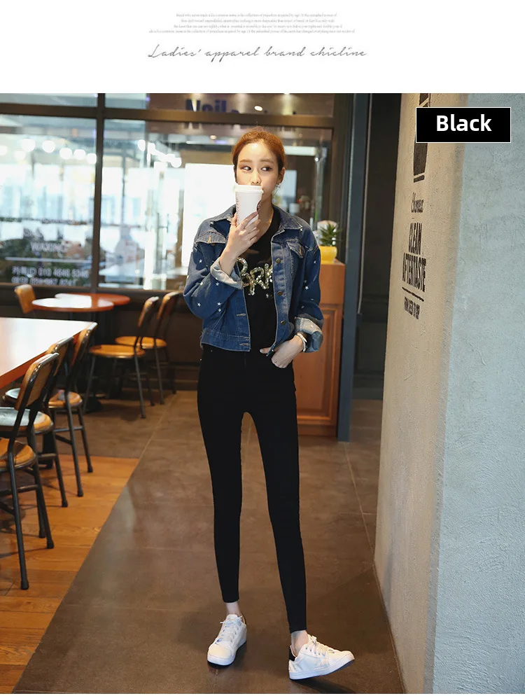 Thumbnail: Blackjeanswomen's High-waisted Slimming Spring Autumn Lightweight Trousers Kore