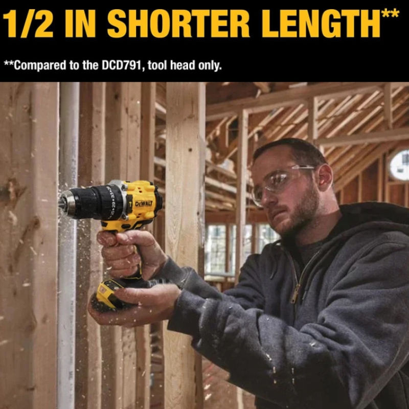 Thumbnail: Dewalt dcd805 bürstenloser kabelloser hammer bohrer 20v lithium batterie schlag