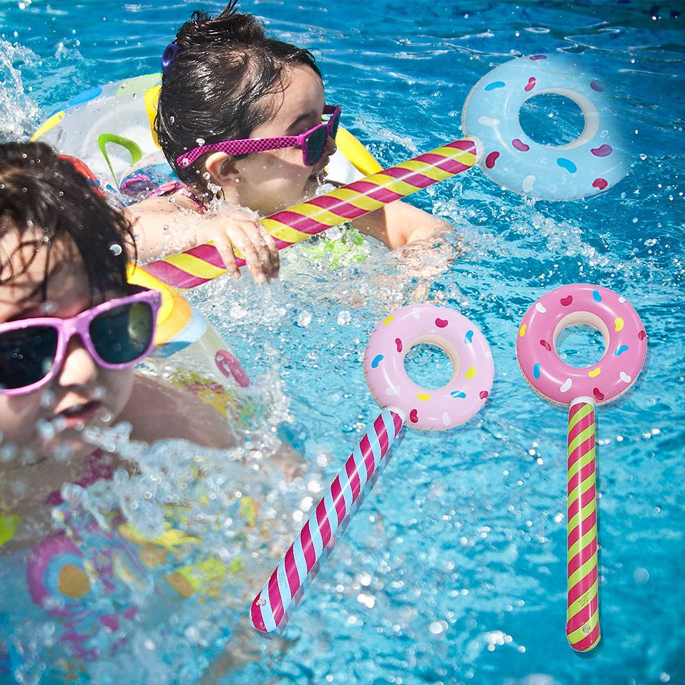 Thumbnail: 2Pcs Inflatable Donut Lollipop Candyland Birthday Party Decorations Large Infla