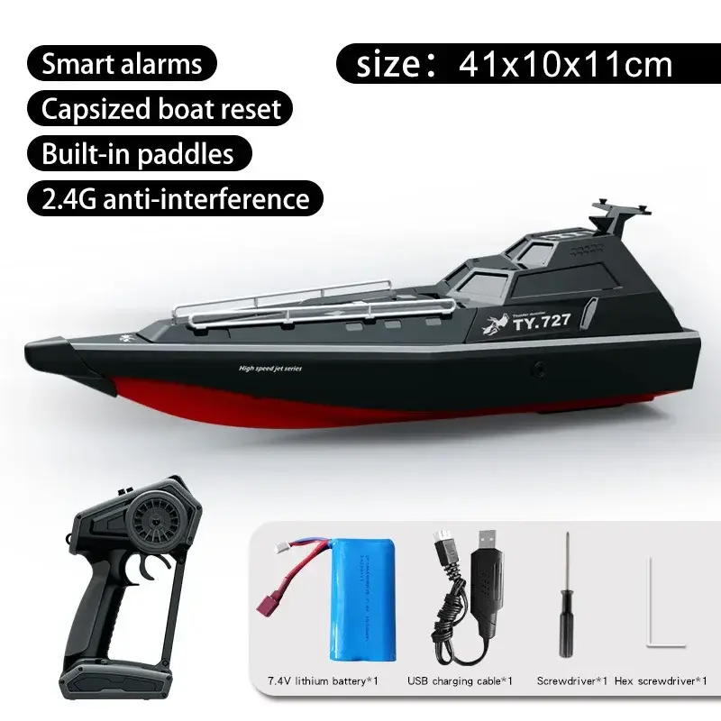 Thumbnail: RC Boot 2,4g drahtlose Fernbedienung Boot TX727 Fernbedienung Schnellboot Hochl