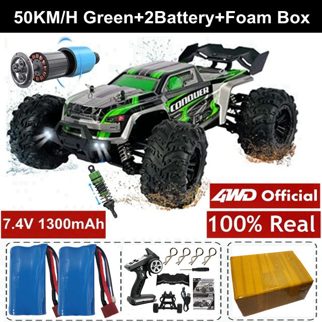 Thumbnail: 1:16 80 km/h bürstenloses RC-Drift-Auto mit LED-Lichtern 4WD elektrische Hochge