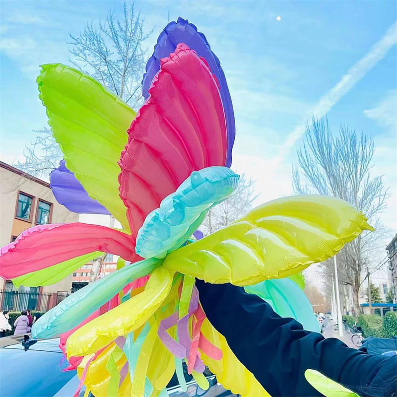 Thumbnail: Colorful Angel Butterfly Wings Inflatable Toys Aluminum Film Wings Balloon Infl