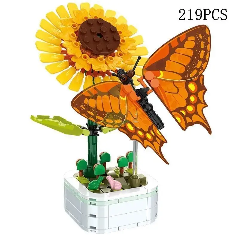 Thumbnail: Eternal Bouquet Building Blocks Flower Model Creative Home Desk Plant Decoratio