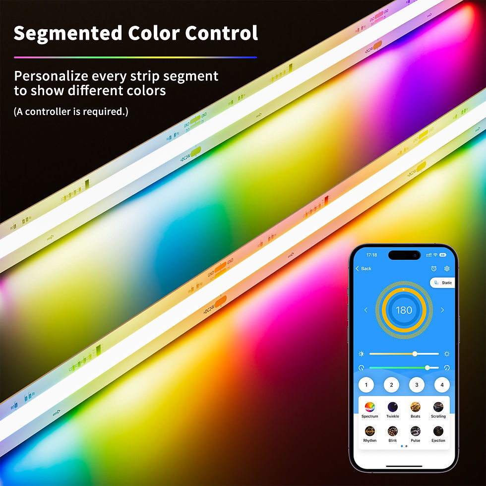Miniaturbild: Pautix 12v/24v cob rgbic pixel adressierbar led streifen licht kit smart wifi b