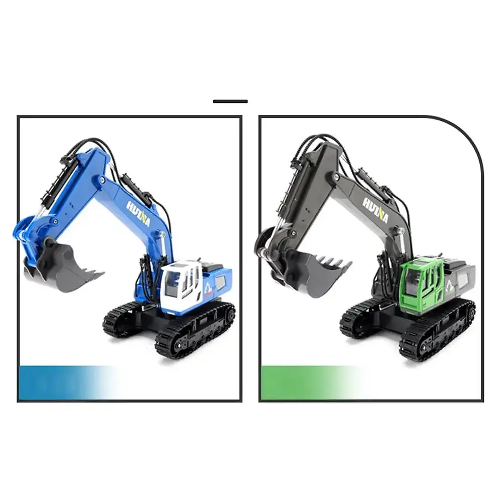 Thumbnail: Huina fern gesteuerte Auto legierung 11ch RC Bagger Crawler Crawler Engineering