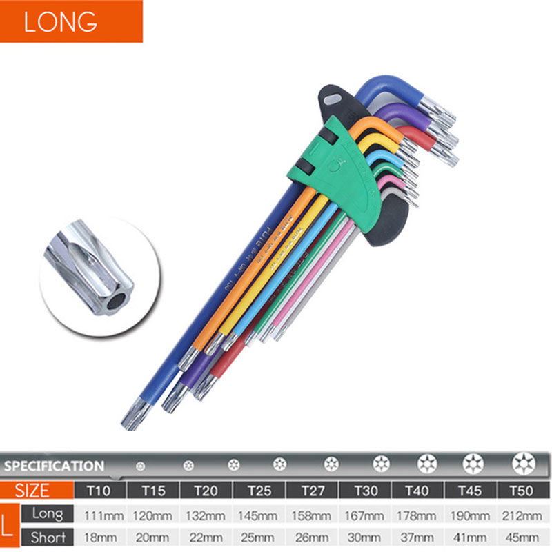 Thumbnail: Allen Key Set L Wrench Kit Für Allen Schraube 9PCS Lange Arm Hex Key Set 1,5mm 