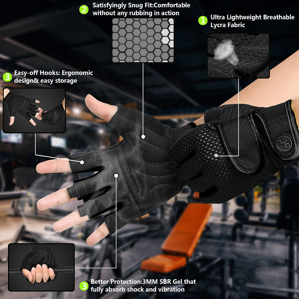 Thumbnail: Moreok Turn handschuhe rutsch feste 3mm Pads Pull-up Kraft training Gewichthebe
