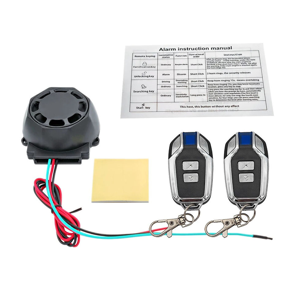 Thumbnail: Universeller Motorrad-Diebstahl alarm, Vibrations alarm, Fernbedienung, Autos u