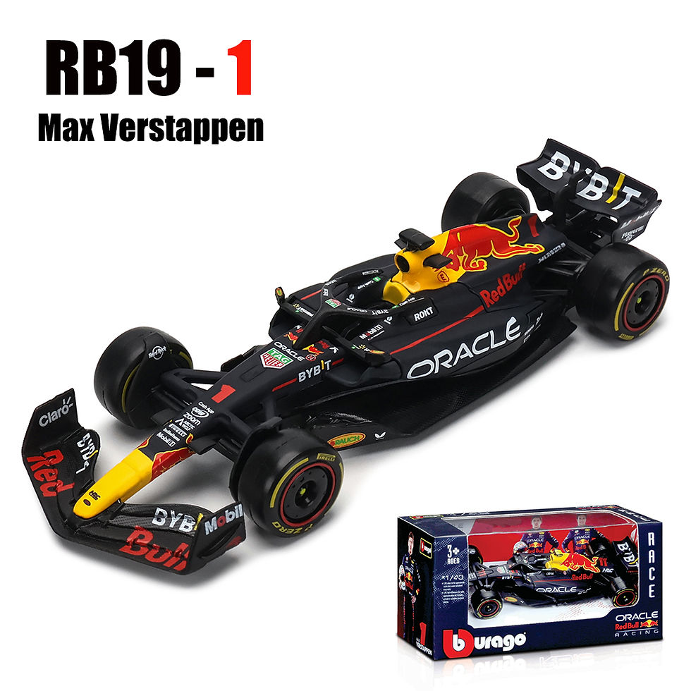 Thumbnail: Bburago 1:43 f1 red bull racing tag heuer rb19 miami gp 2023 #1 verstappen #11 