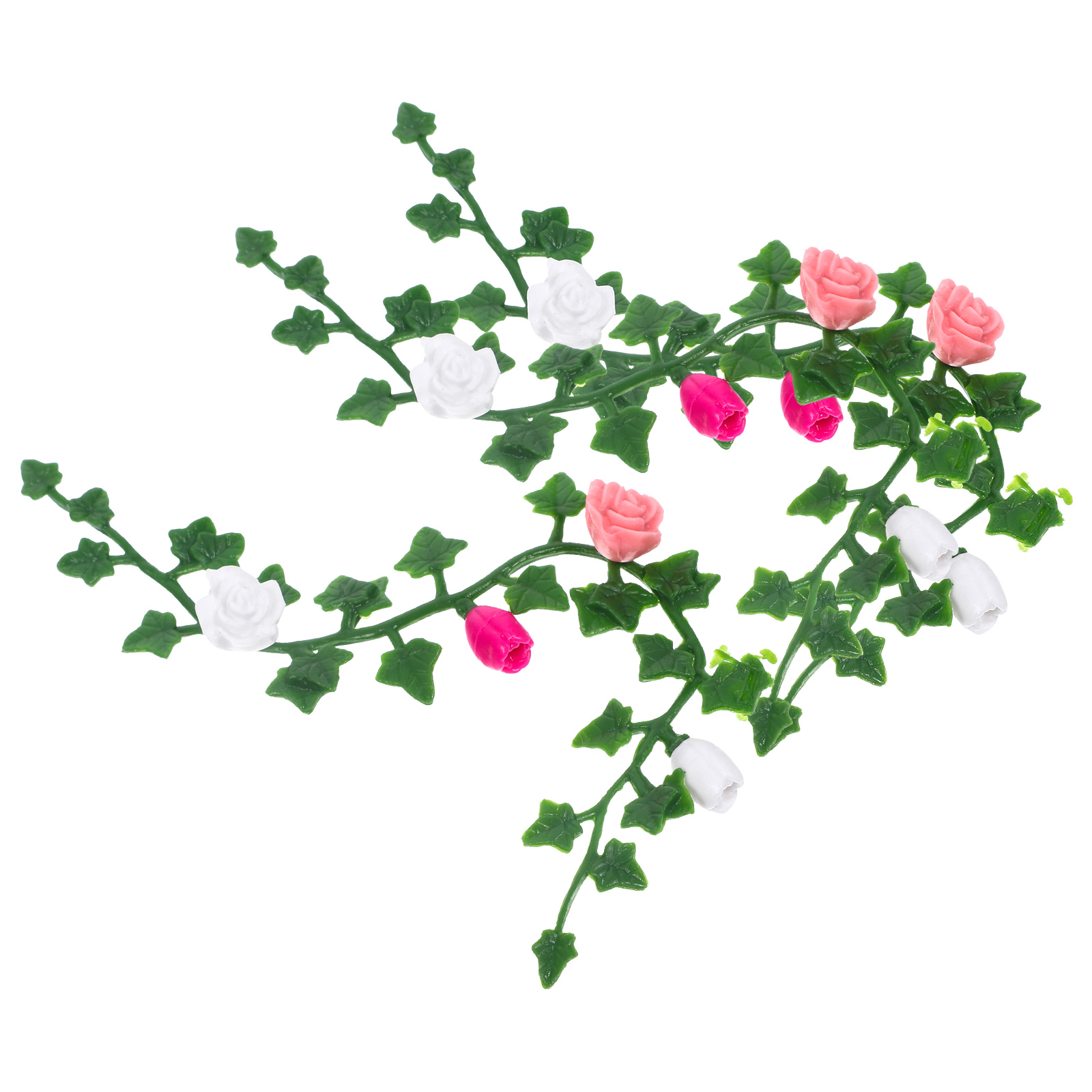 3 Pcs Model House Flower Vine Flowers Mini Miniature Accessory Simulation Decor