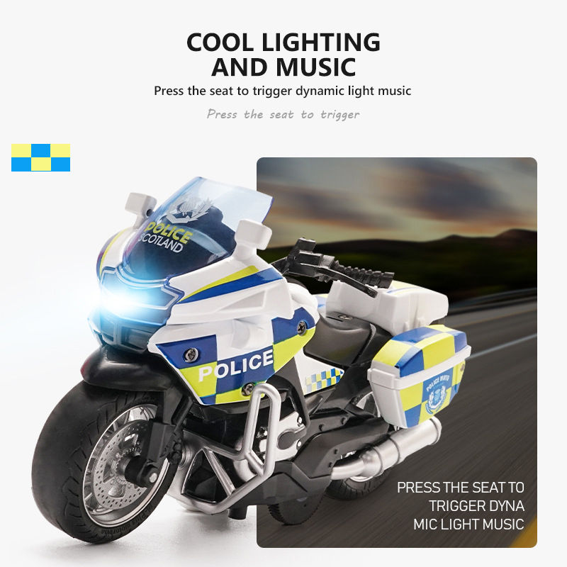 Thumbnail: 1/14 Auto Modell Legierung zurückziehen Motorrad Herren Lokomotive Polizeiauto 