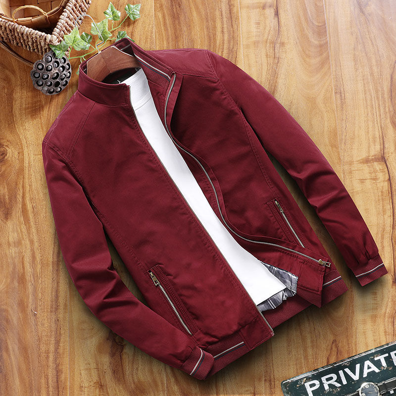Thumbnail: Frühling und Herbst herren Bomber Jacke Lässig männer Oberbekleidung Windjacke 