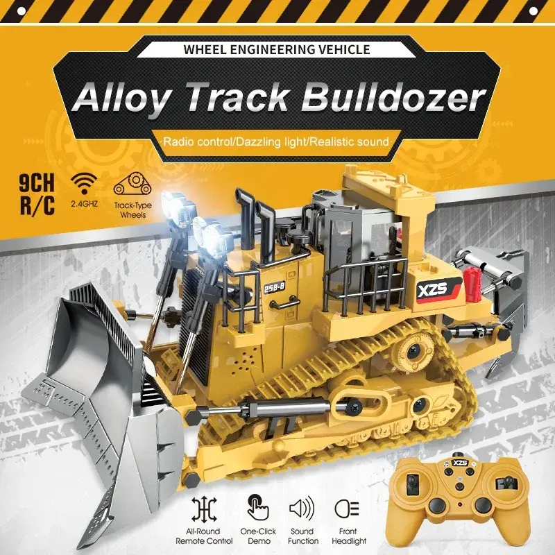 Thumbnail: 1:24 9ch rc Bulldozer LKW Auto 11chcrawler Typ Legierung Schaufel Engineering G