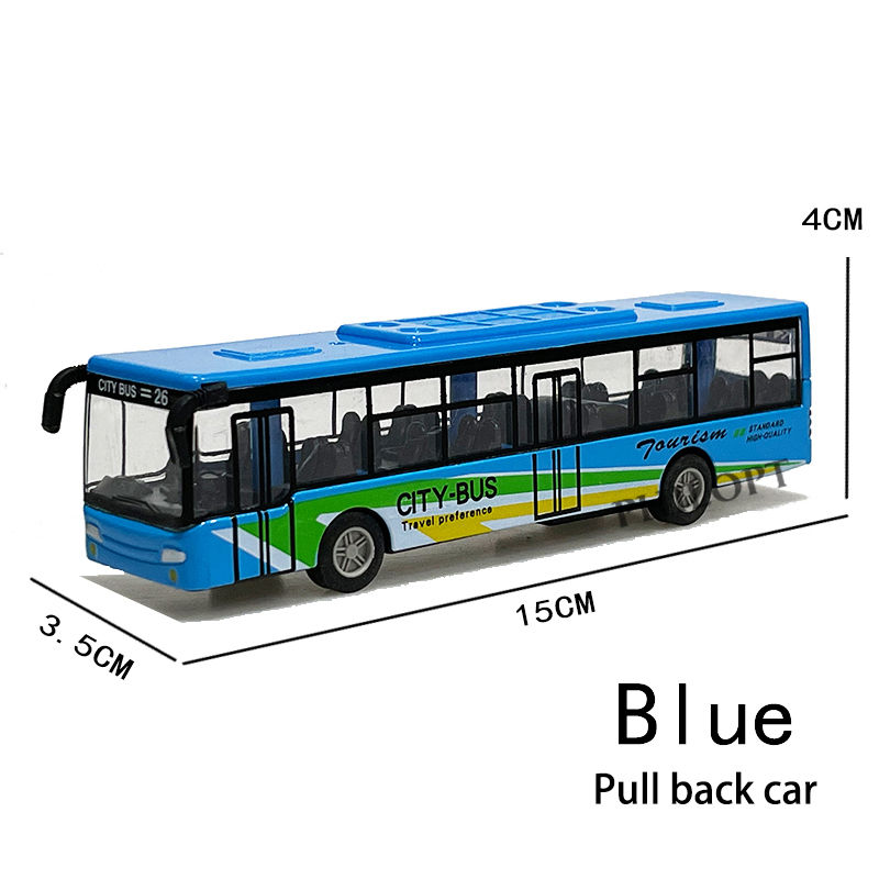 Thumbnail: Hohe Simulation Spielzeug auto Modell Druckguss Kunststoff Pull-Back Bus Träghe