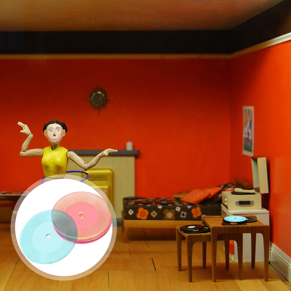 Miniaturbild: Dollhouse Miniature Records 1:12 Scale Mini Record Tiny Music Room Furniture Mo