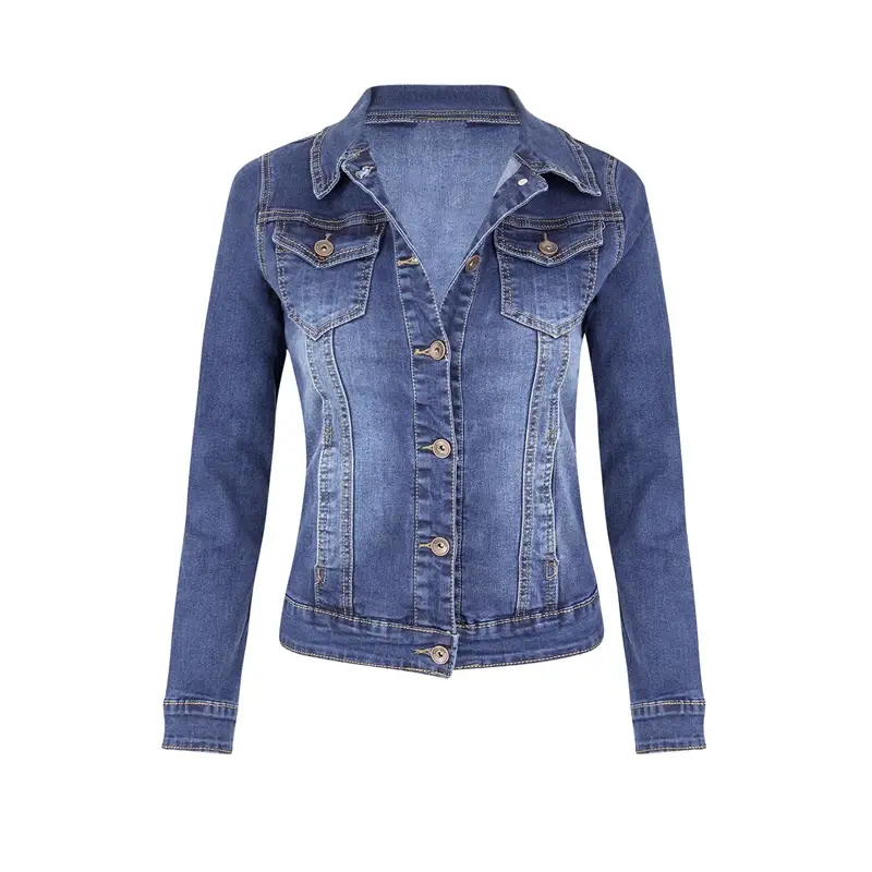 Thumbnail: Jeans Denim Jacket Women Girl Teenager Stretch Jean Jacket Woman Coat 2024 Vest