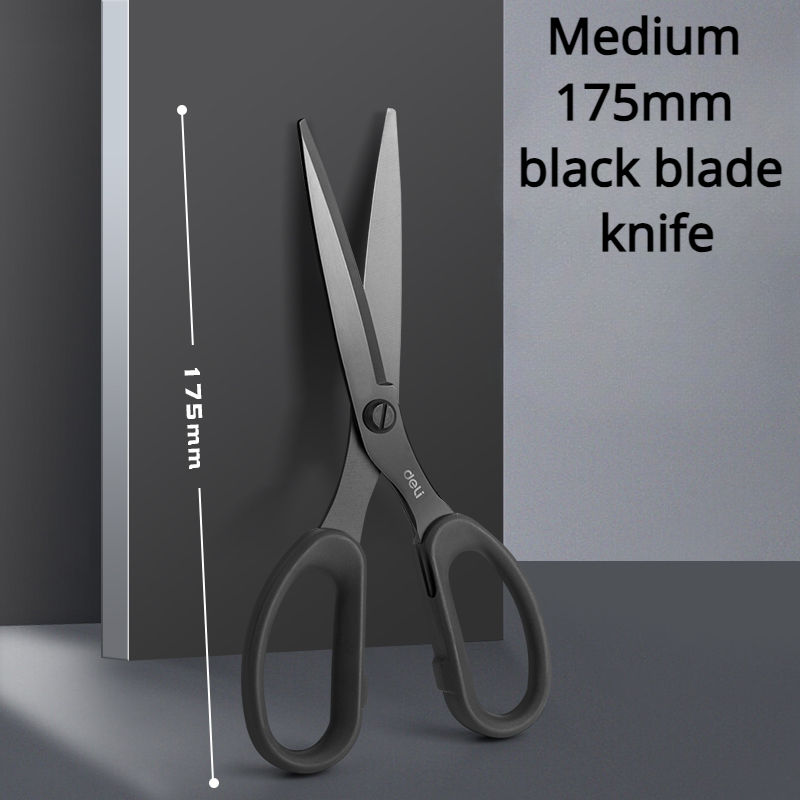 Miniaturbild: Deli 210/175mm schwarz Edelstahl Schere Business Office Briefpapier Home Schnei