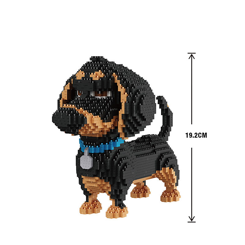 Thumbnail: Cartoon Animal Building Blocks Creative Pet Dog And Cat Assembly Toy DIY Educat
