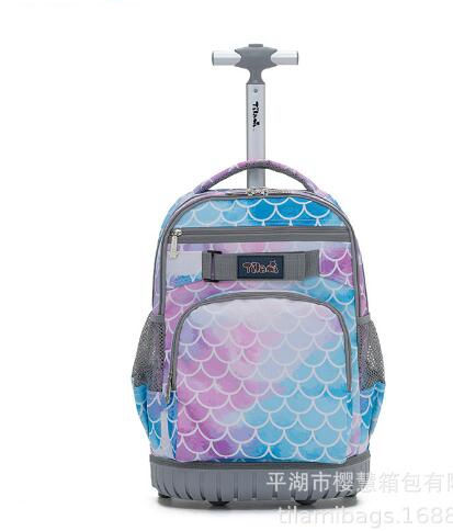 Thumbnail: Marke Schule Trolley tasche 18 zoll Rädern rucksack für kinder trolley rucksäck