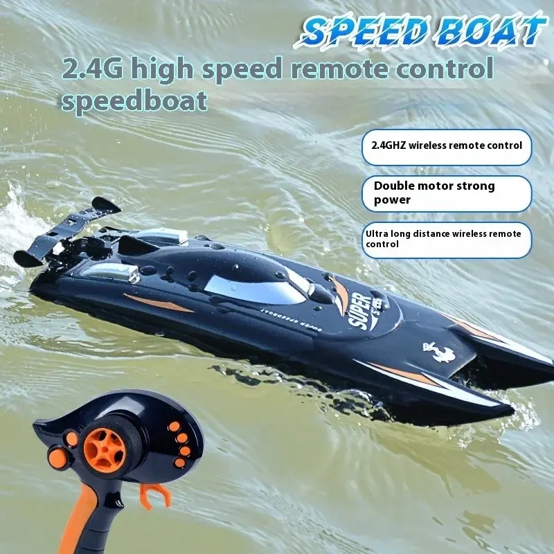 Miniaturbild: 2,4g RC Pro Schnellboot Doppel motor 30 km/h Hochgeschwindigkeits-Rennboot wass