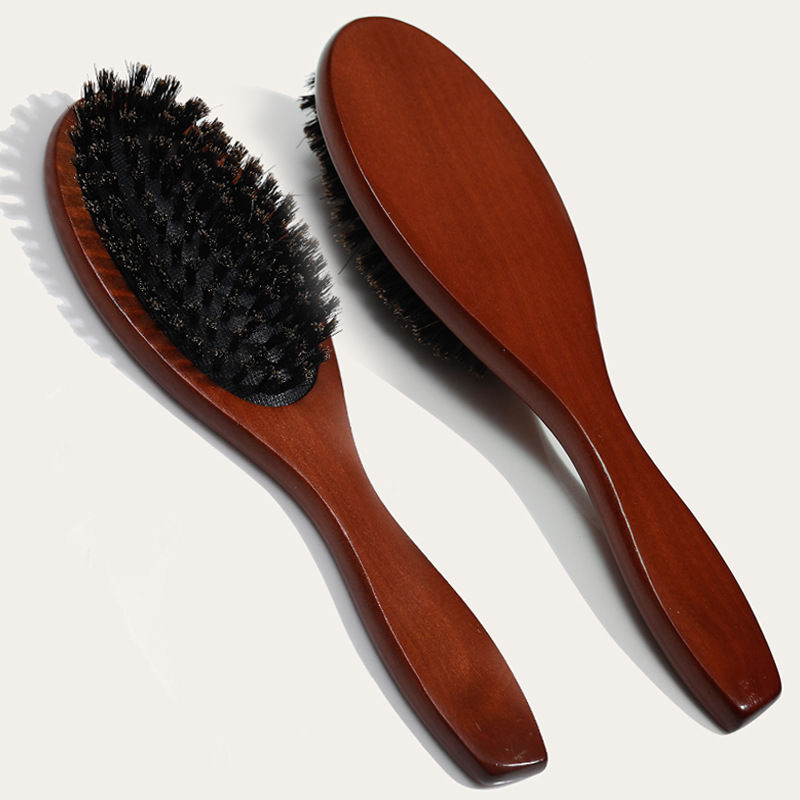Miniaturbild: Natürliche Wildschwein borsten Haar bürste Massage kamm anti statische Haar Kop
