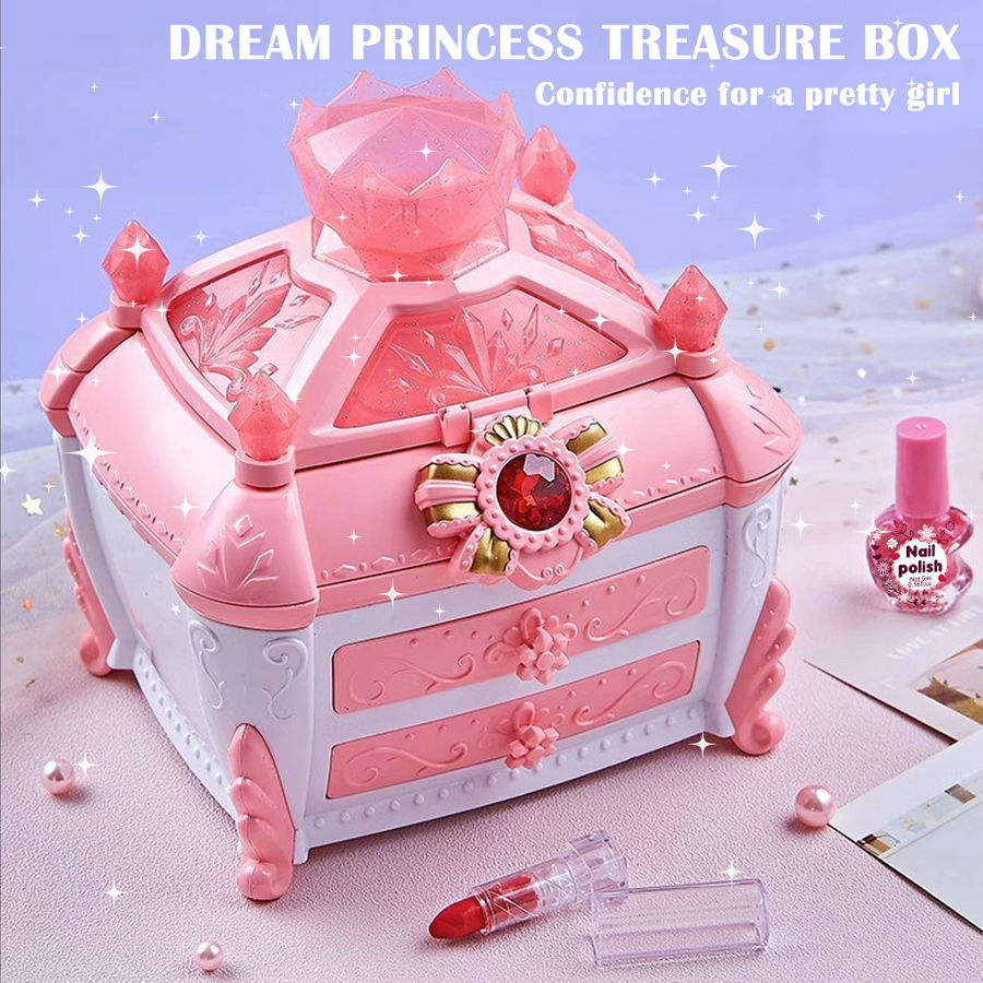 Thumbnail: Kids Makeup Kit for Girls, Kids Play Real Washable Makeup Kit Cosmetics Toys Gi