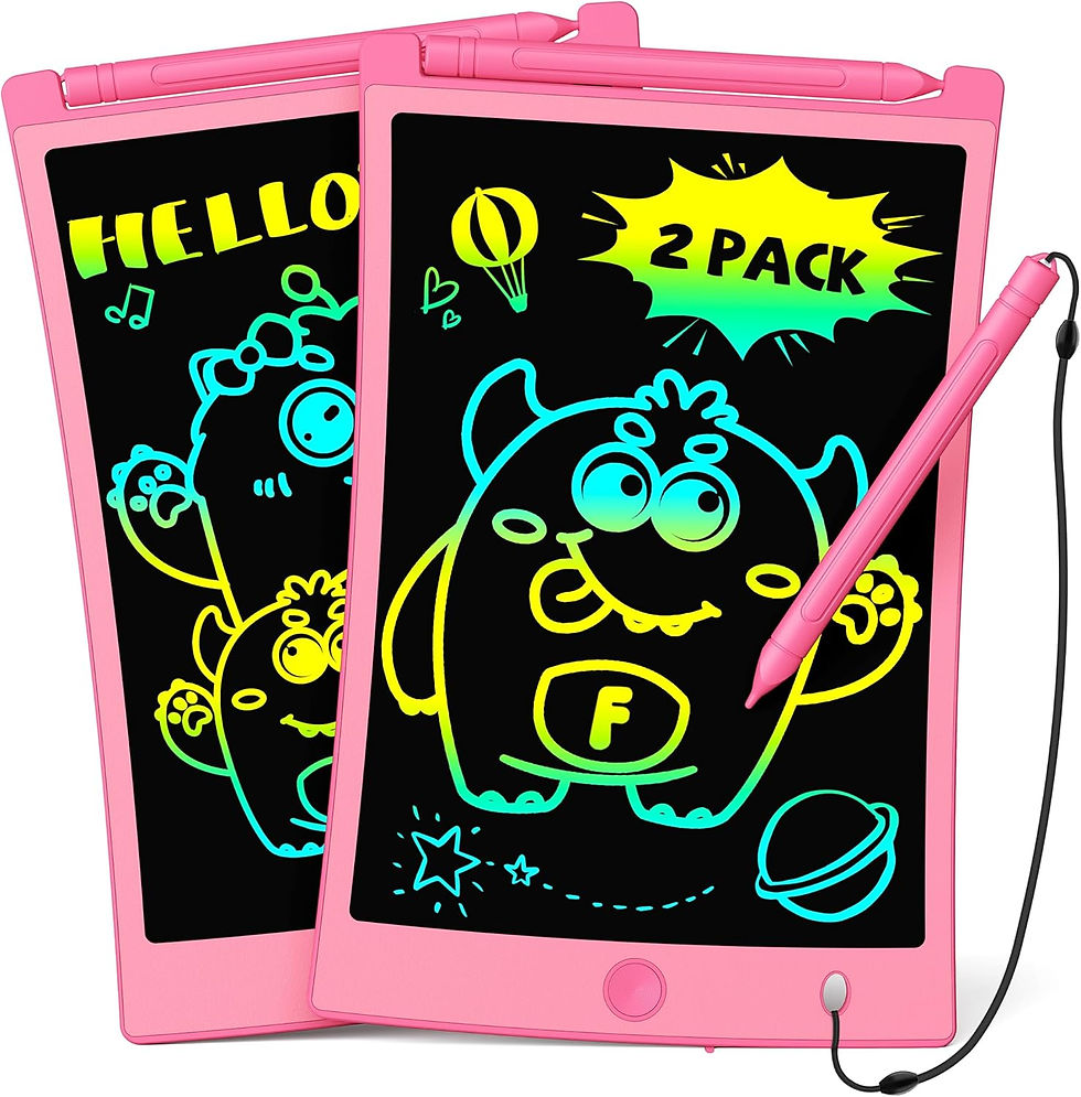 Thumbnail: TEKFUN 2 Pack LCD Writing Tablet with Pen Cord, 8.5in Erasable Doodle Board Mes