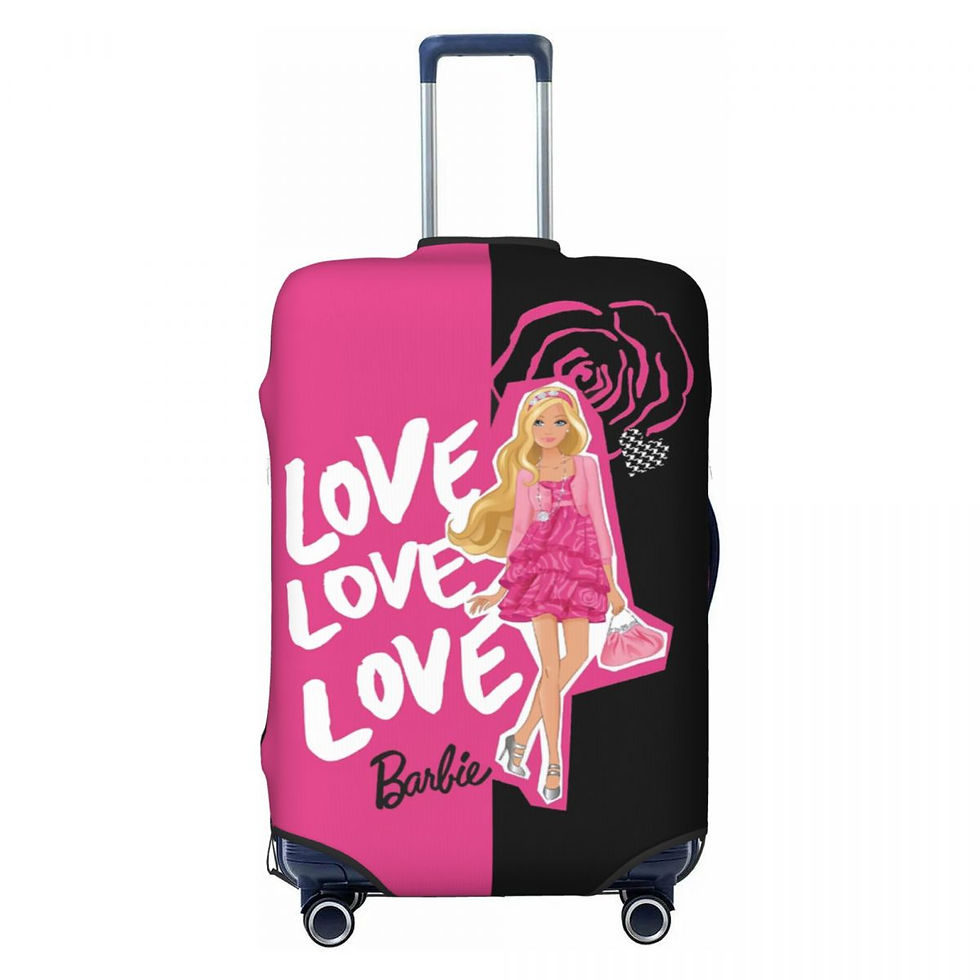 Thumbnail: Benutzer definierte rosa Mädchen Barbie Gepäck abdeckung elastische Reisekoffer