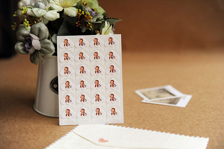 Thumbnail: 24 Pcs DIY Cute Animals Corner Paper Stickers for Photo Albums Scrapbooking
