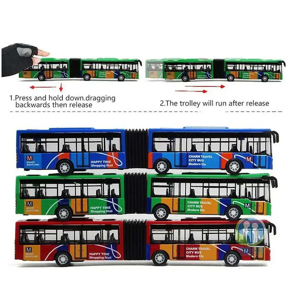 Thumbnail: City Express Bus Doppel busse Druckguss Fahrzeuge Spielzeug lustig zurückziehen