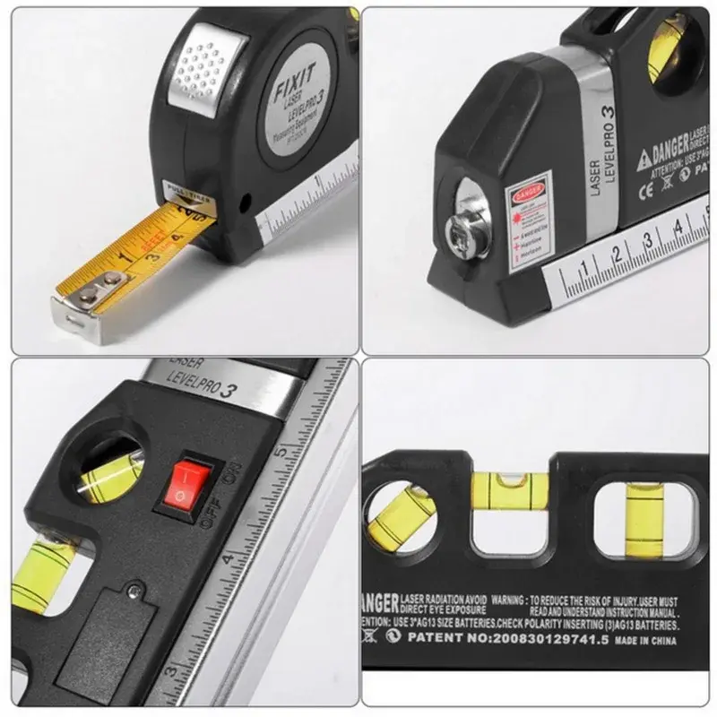 Thumbnail: Laser Level Horizont vertikal messen 8ft Aligner Standard und metrische Lineale
