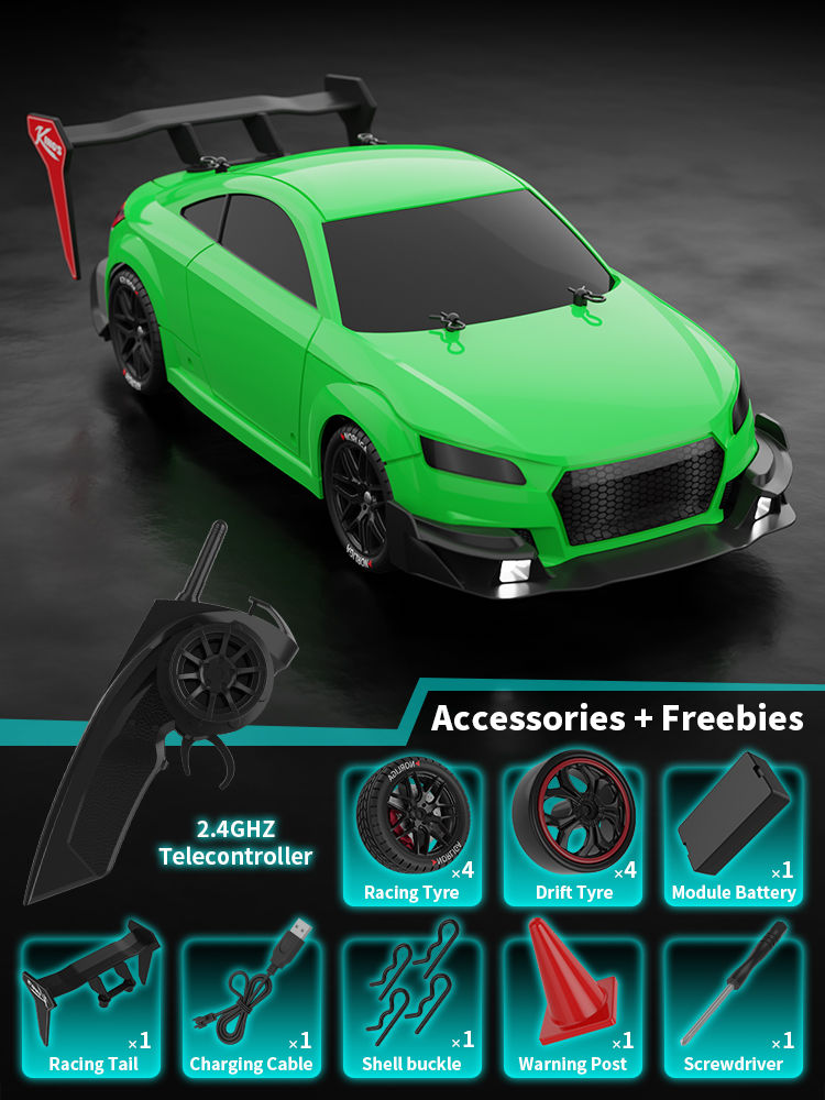 Thumbnail: Rc auto gtr 2,4g drift rennwagen 4wd offroad funk fernbedienung fahrzeug elektr