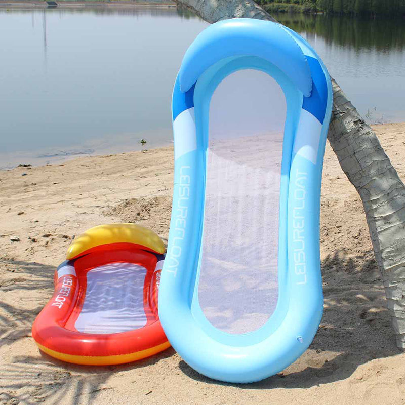 Miniaturbild: 1 Pcs Inflatable Hammock Floatings Row Lounges Folding Swimming Bed Portable Be