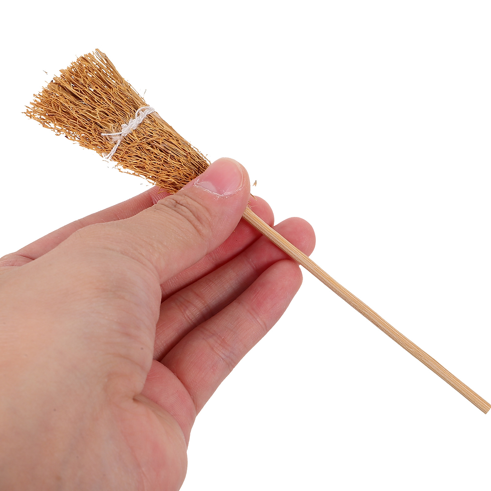Miniaturbild: 5 Pcs House Broom Mini Props Decorative Vegetation Dollhouse Lovely Hand-woven 