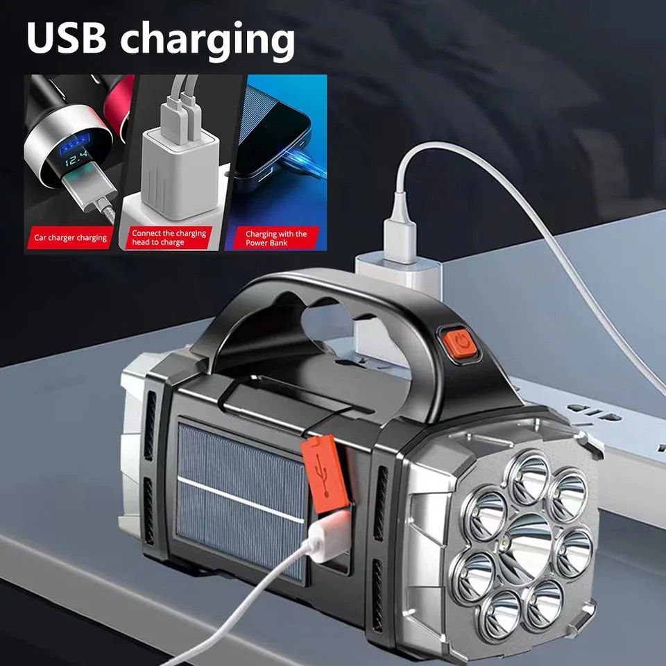 Miniaturbild: Wiederauf ladbare tragbare Handl ampe LED leistungs starke Taschenlampe Outdoor