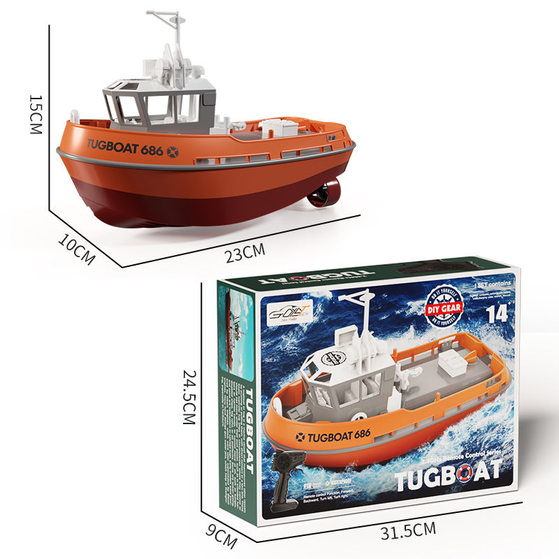 Thumbnail: Neues 2,4 rc boot leistungs starkes drahtloses Funks teuerung schiff mit zwei M