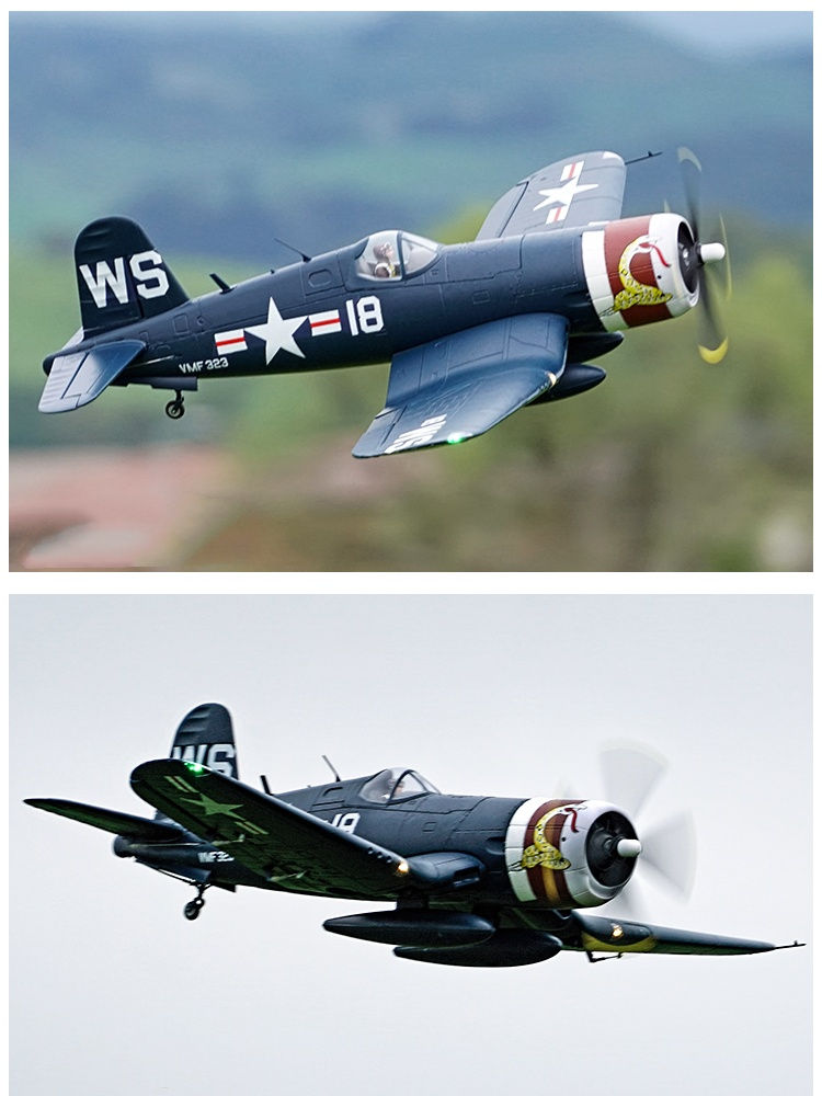 Thumbnail: Profession elle fern gesteuerte Flugzeuge 1,1 m Piraten F4u-4 elektrische RC-Mo