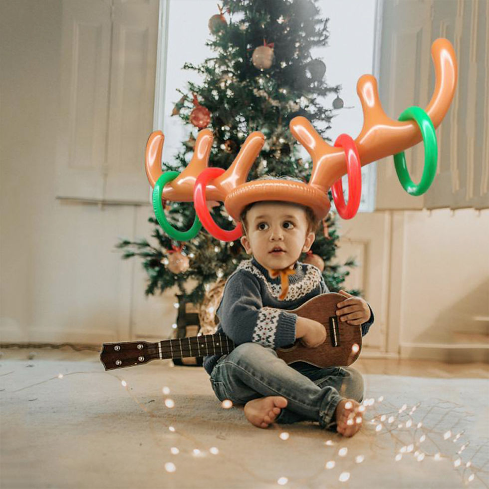 Miniaturbild: Christmas Holiday-Themed Fun Toy Party Game Inflatable Reindeer Antler Ring Nav