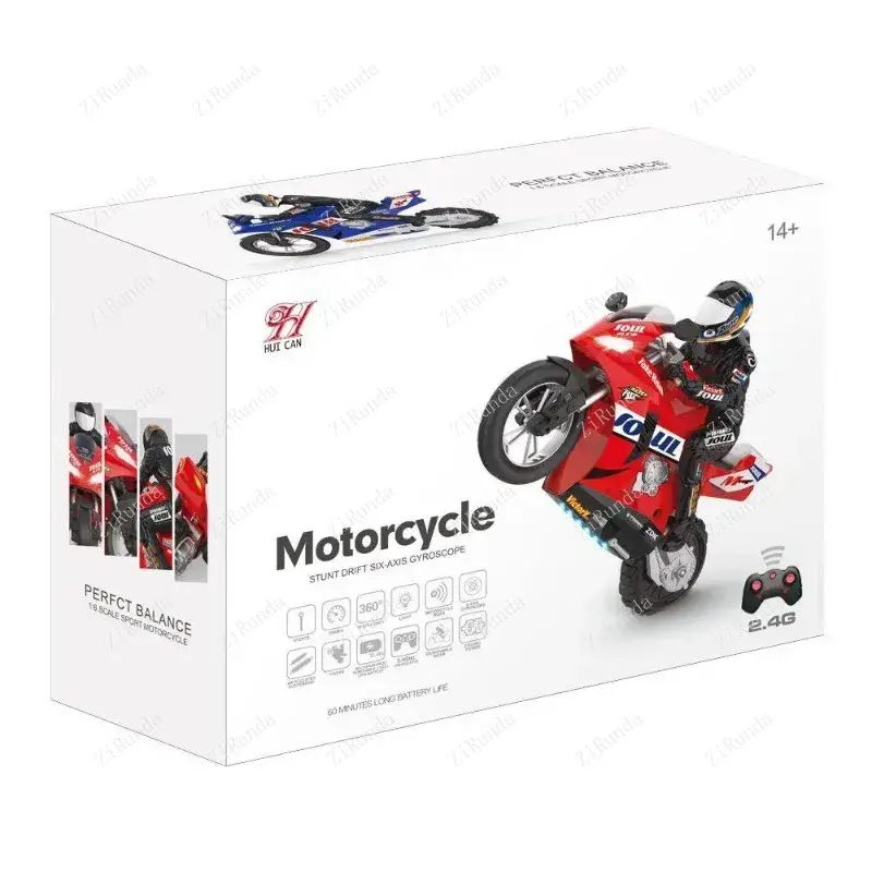 Thumbnail: Mini mode HC-802 1:6 rc fernbedienung auto motorrad selbst balanciert stunt spi